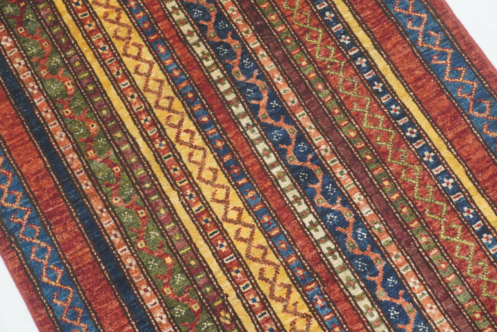 3x4 Red Turkish Style Hand knotted Wool Rug - Yildiz Rugs