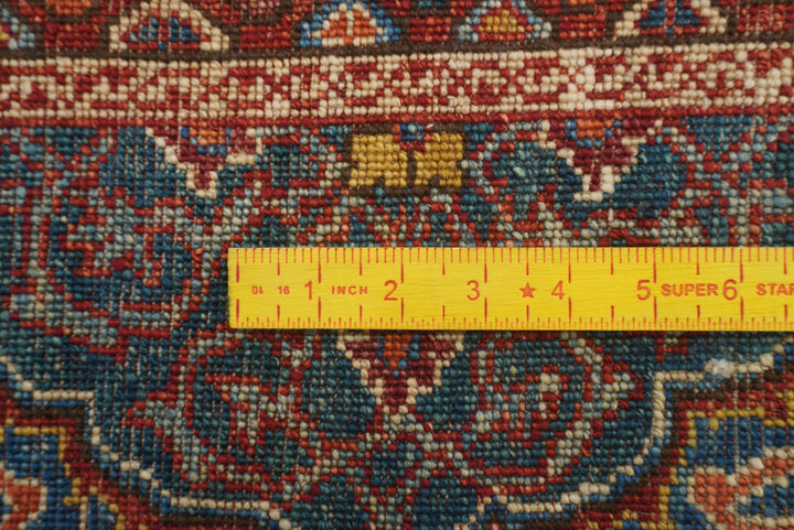 12x19 Blue Mughal Afghan Hand-Knotted Wool Oriental Rug - Yildiz Rugs