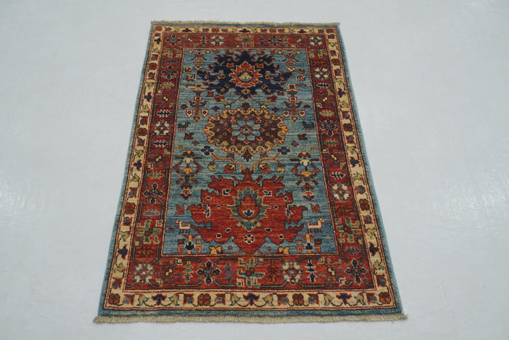 3x4 Blue Bidjar Afghan Hand knotted Oriental Rug