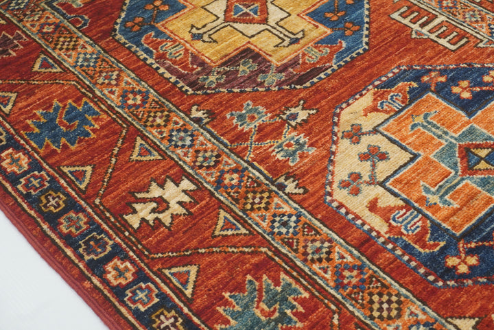 3x4 Red Ersari Hand Knotted Afghan Wool Oriental Rug - Yildiz Rugs