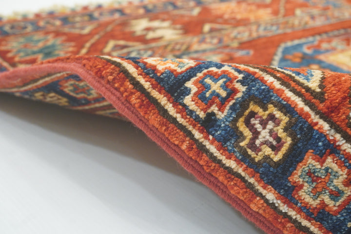 3x4 Red Ersari Hand Knotted Afghan Wool Oriental Rug - Yildiz Rugs