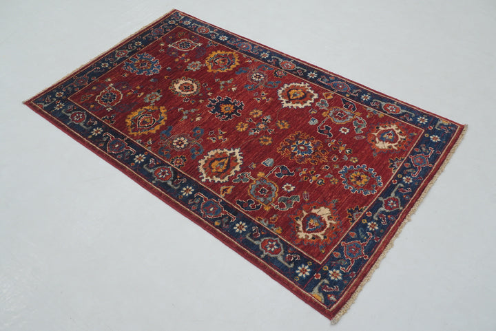 3x5 Red Bidjar Afghan Hand knotted Oriental Rug