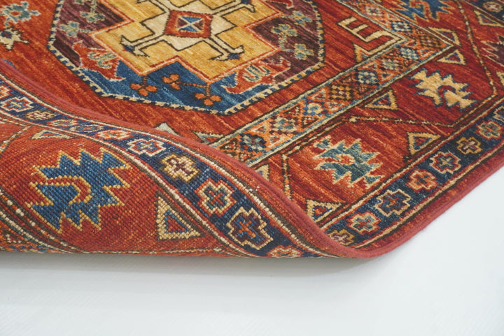 3x4 Red Ersari Hand Knotted Afghan Wool Oriental Rug - Yildiz Rugs