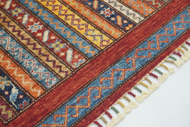 3x4 Red Turkish Style Hand knotted Wool Rug - Yildiz Rugs