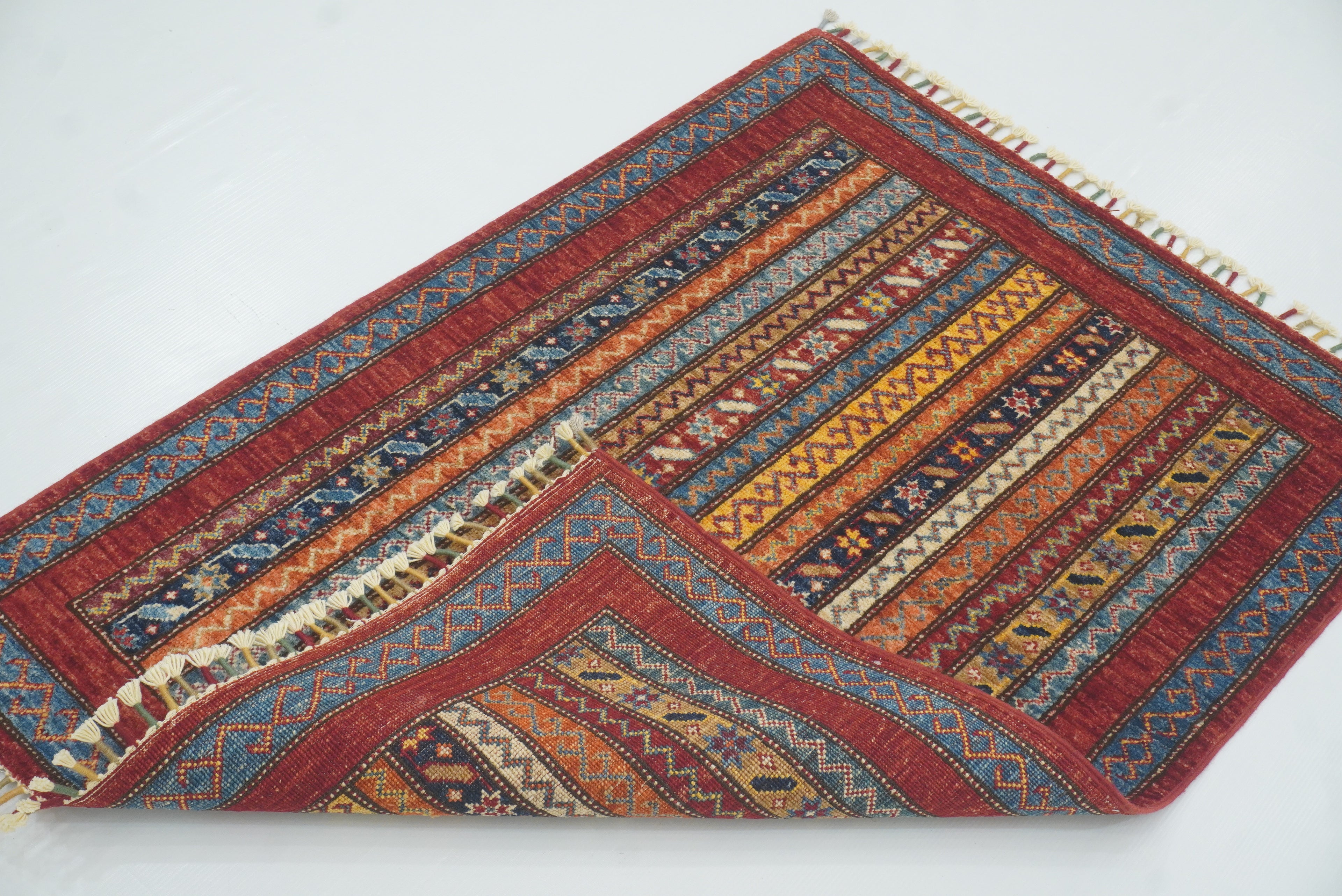 3x4 Red Turkish Style Hand knotted Wool Rug - Yildiz Rugs
