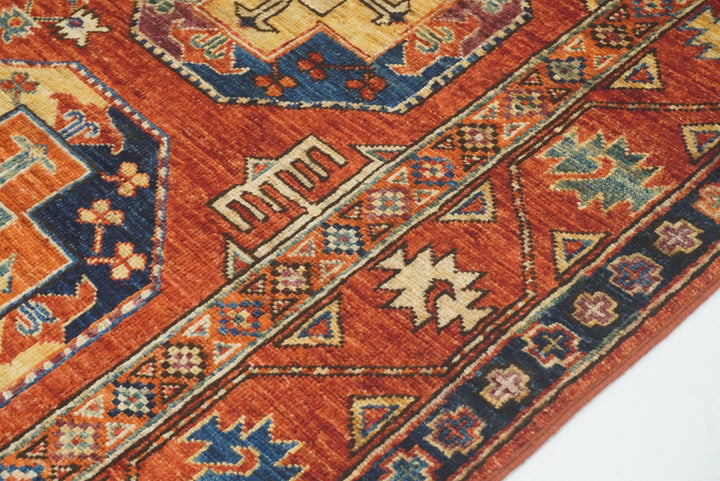 3x4 Red Ersari Hand Knotted Afghan Wool Oriental Rug - Yildiz Rugs