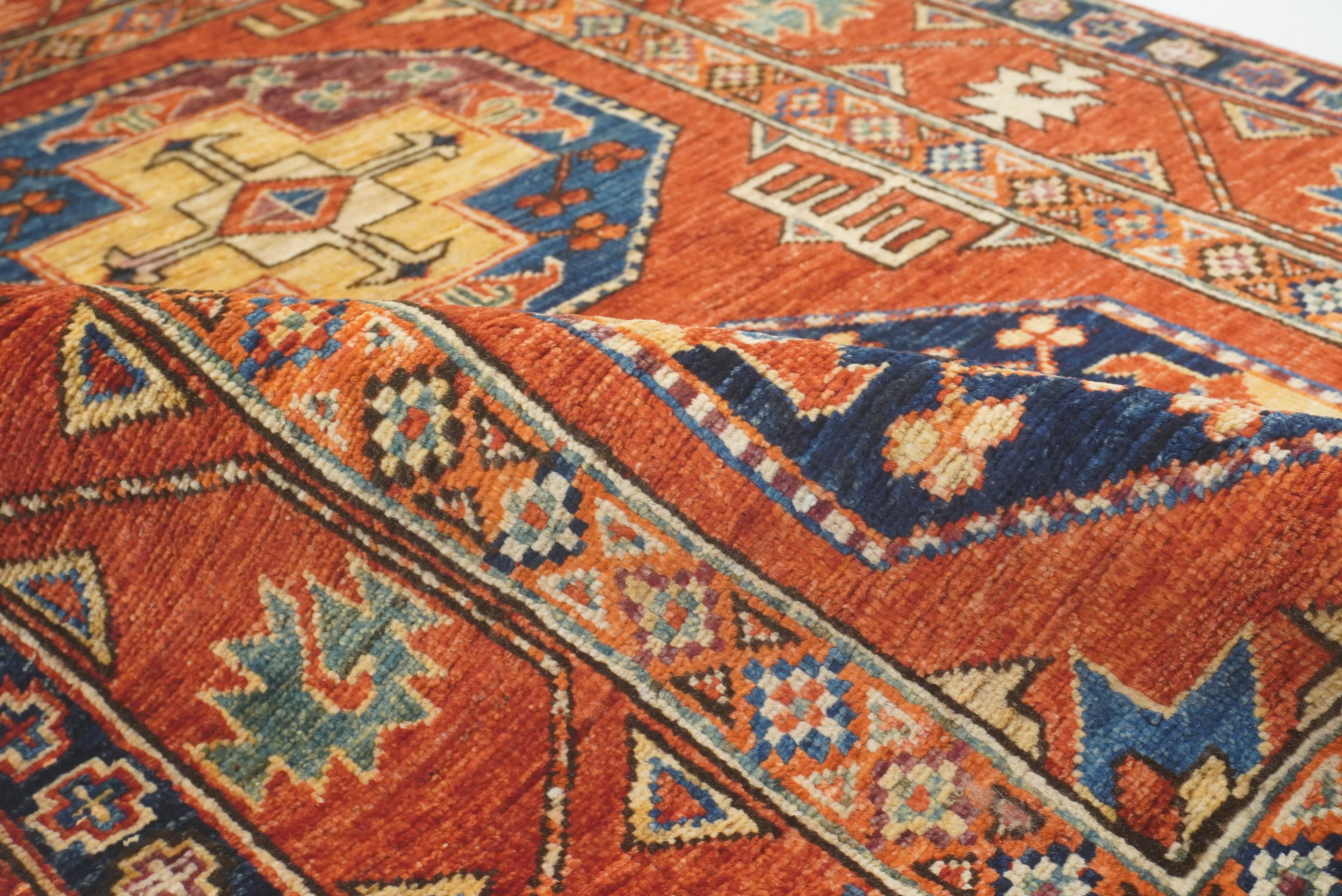 3x4 Red Ersari Hand Knotted Afghan Wool Oriental Rug - Yildiz Rugs