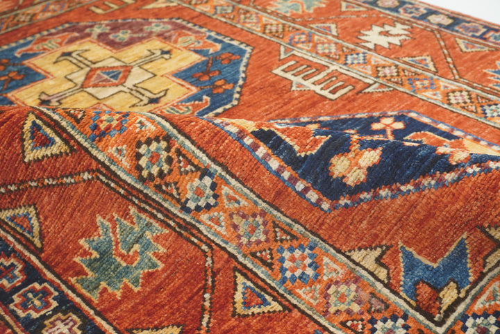 3x4 Red Ersari Hand Knotted Afghan Wool Oriental Rug - Yildiz Rugs