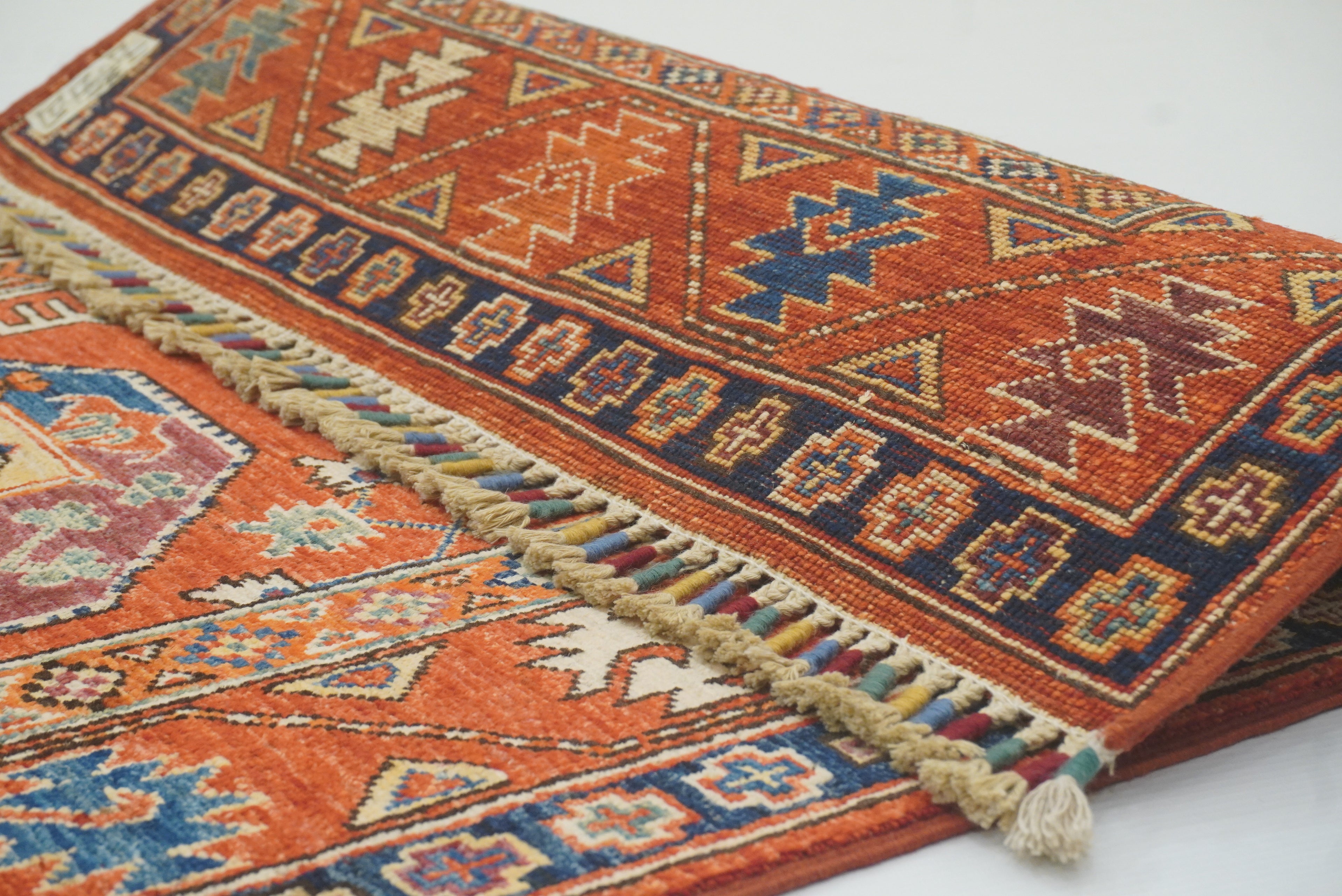 3x4 Red Ersari Hand Knotted Afghan Wool Oriental Rug - Yildiz Rugs
