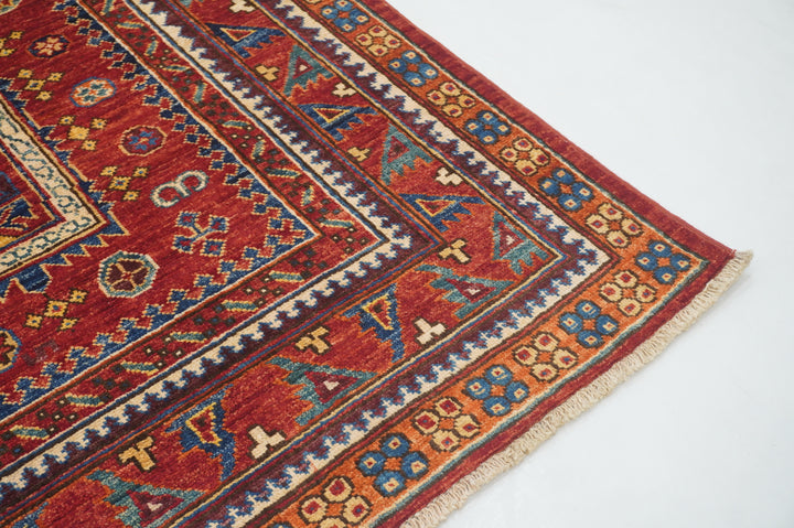 6x9 Red Afghan Baluch Hand knotted Oriental Rug