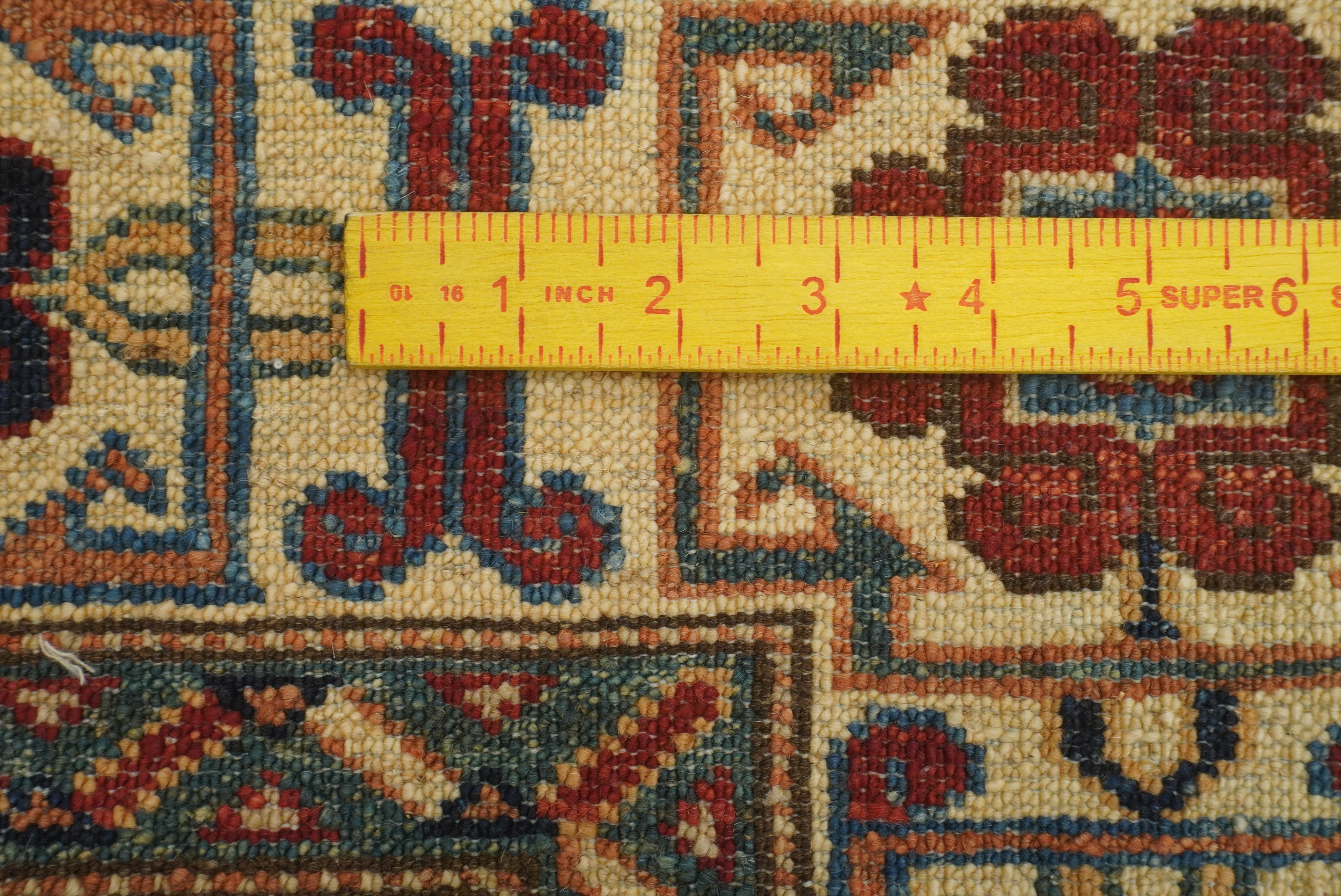 4x6 Red Kazak Hand Knotted Afghan Oriental Rug - Yildiz Rugs