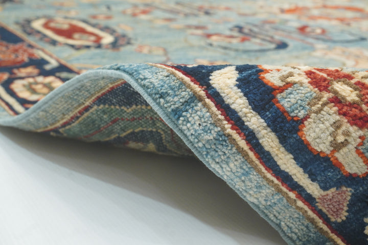 9x12 Blue Heriz Hand Knotted Afghan Wool Oriental Rug - Yildiz Rugs