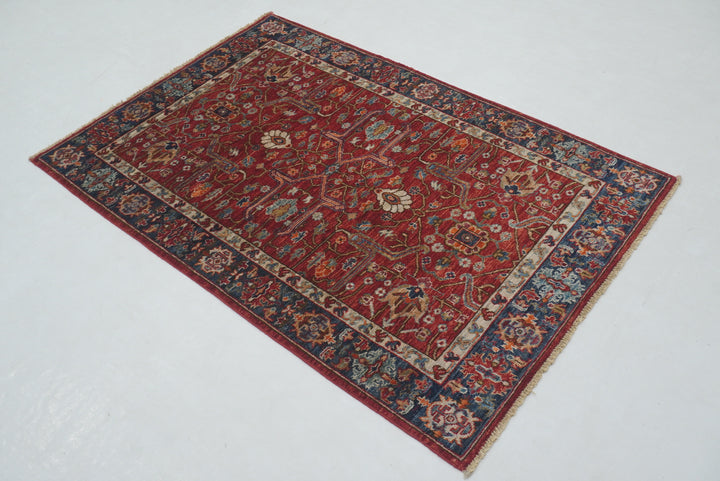 3x5 Red Bidjar Afghan Hand knotted Rug