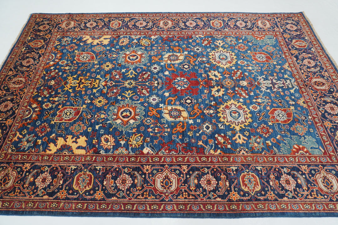 6x9 Bidjar Navy Blue Oriental Afghan Hand knotted Wool Rug - Yildiz Rugs