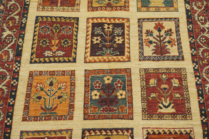 3x5 Beige Bakhtiar Hand Knotted Afghan Wool Oriental Rug - Yildiz Rugs
