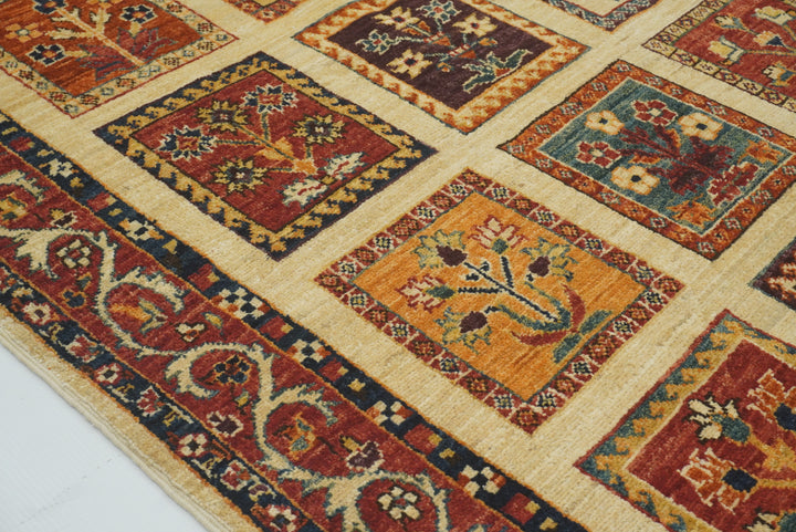 3x5 Beige Bakhtiar Hand Knotted Afghan Wool Oriental Rug - Yildiz Rugs