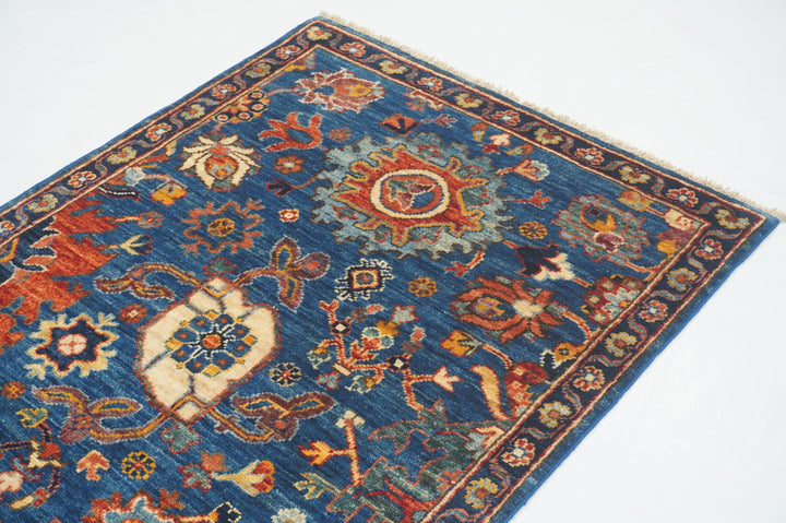 10 ft Navy Blue Bidjar Afghan Hand knotted Oriental Runner Rug - Yildiz Rugs