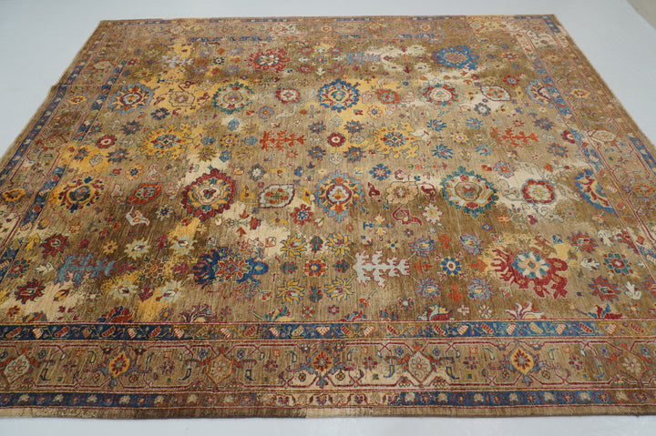 8x10 Brown Modern Bidjar Afghan Hand knotted Oriental rug