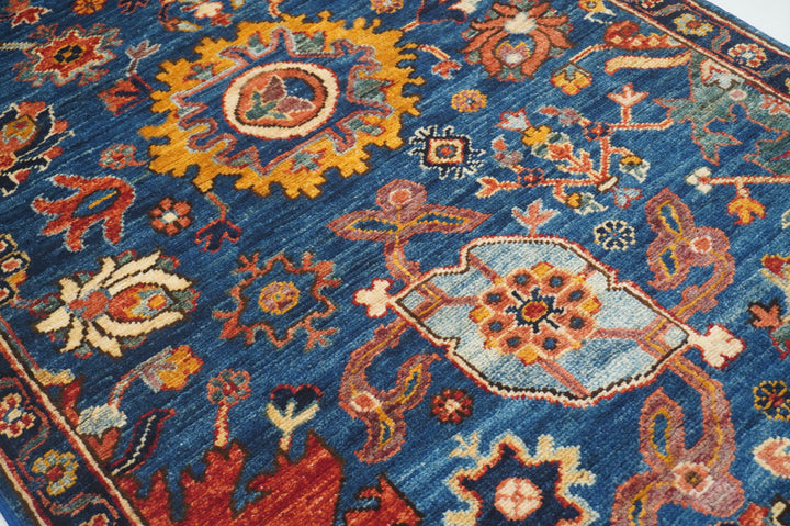 10 ft Navy Blue Bidjar Afghan Hand knotted Oriental Runner Rug - Yildiz Rugs