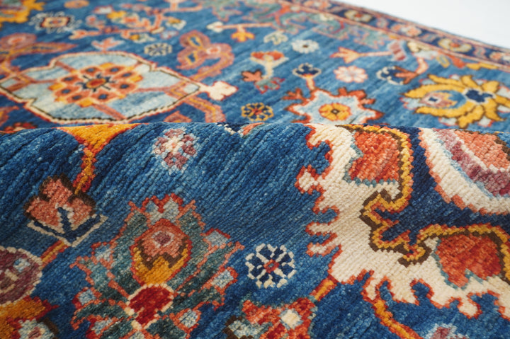 10 ft Navy Blue Bidjar Afghan Hand knotted Oriental Runner Rug - Yildiz Rugs