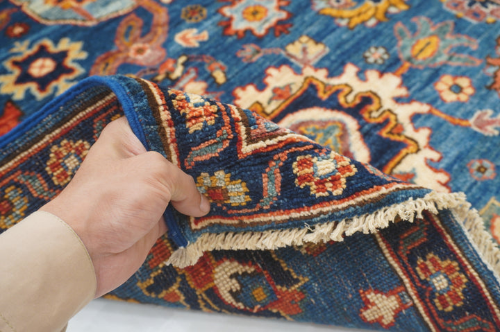 10 ft Navy Blue Bidjar Afghan Hand knotted Oriental Runner Rug - Yildiz Rugs