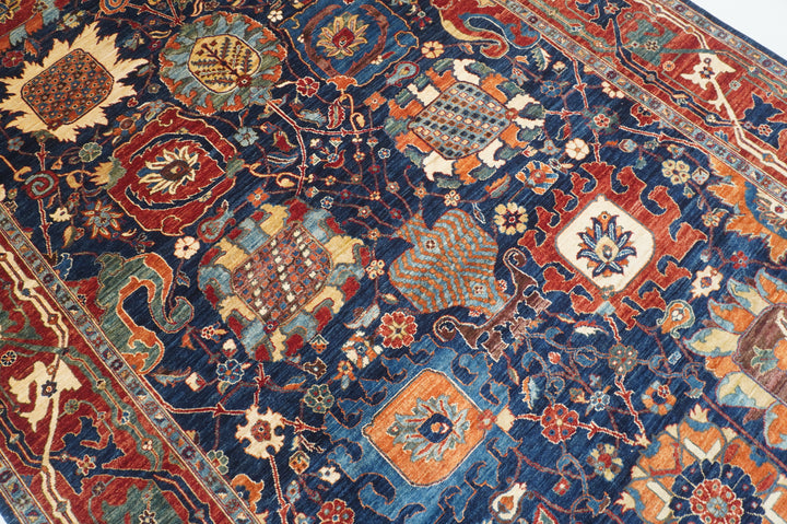 9x16 Rug 9x16 Navy Blue Bidjar Afghan Hand Knotted Gallery Size Oriental Rug
