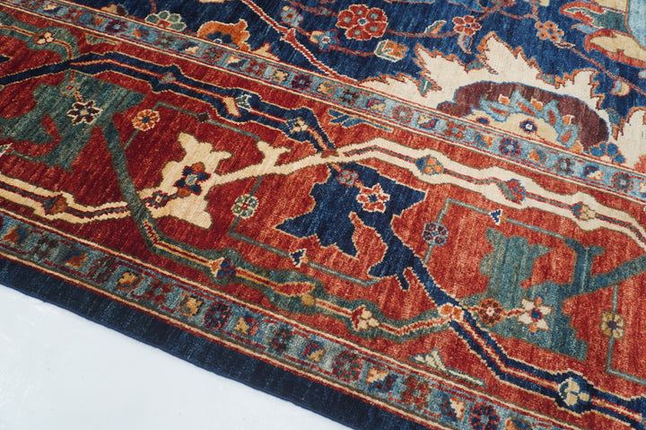 9x16 Rug 9x16 Navy Blue Bidjar Afghan Hand Knotted Gallery Size Oriental Rug