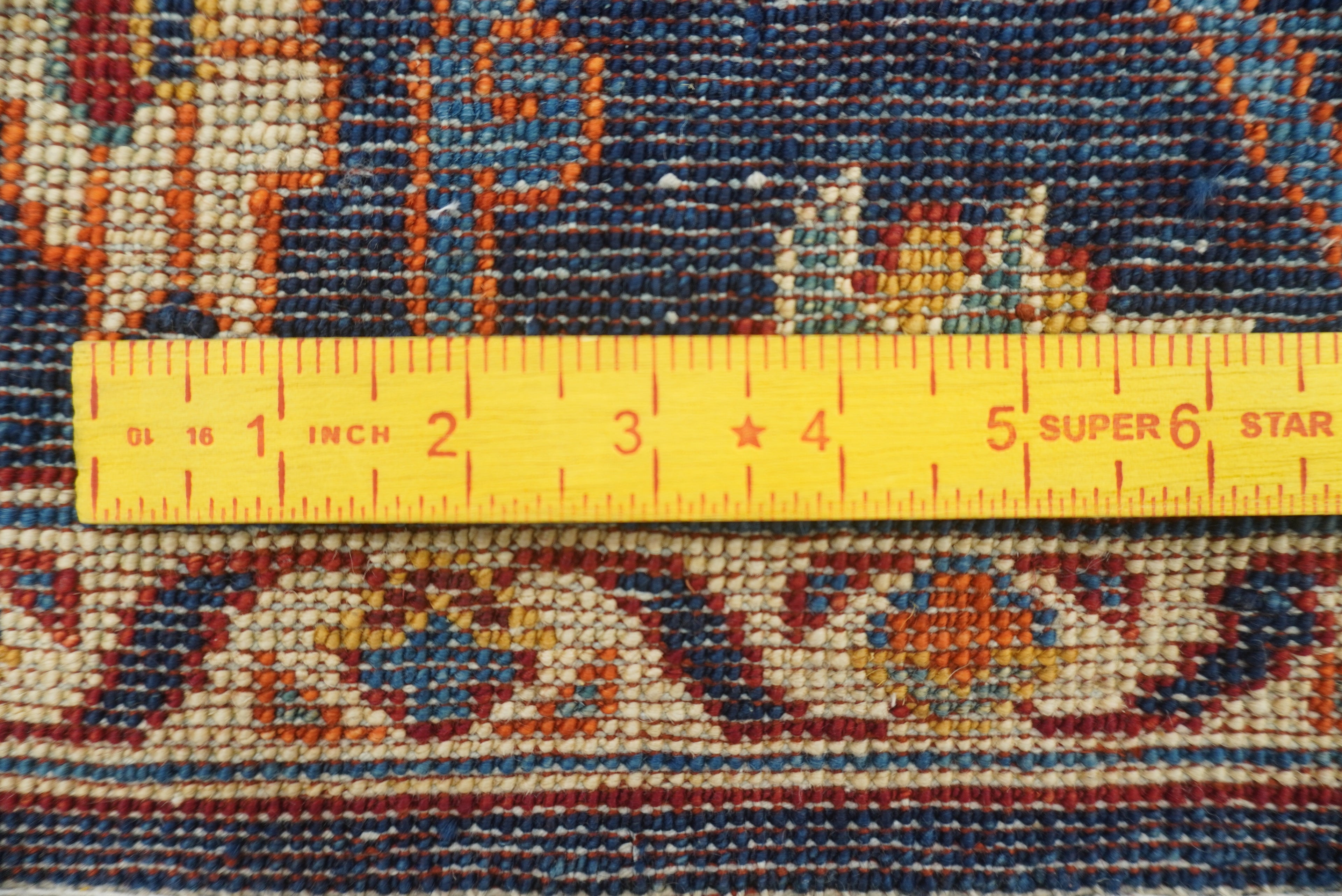 10 ft Navy Blue Bidjar Afghan Hand-Knotted Wool Runner Rug - Yildiz Rugs