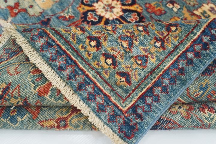 6x9 Blue Bidjar Afghan Hand-Knotted Wool Oriental Rug - Yildiz Rugs