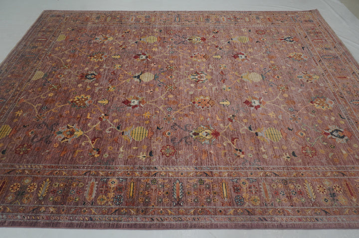 SOLD 8x10 Mauve Pink Waziri Afghan Hand knotted Oriental Rug