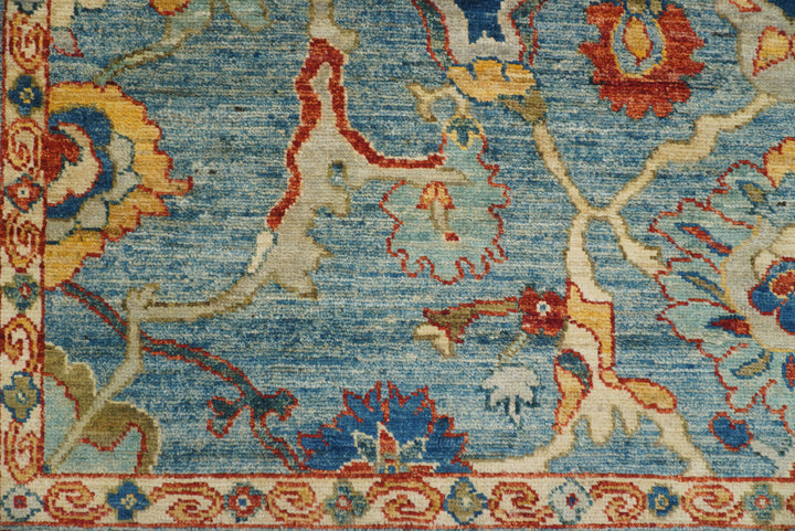 8x10 Blue Oushak Hand knotted Wool Oriental Rug - Yildiz Rugs