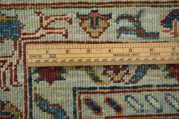 10x14 Soft Muted Blue Waziri Afghan Hand knotted Oriental Rug - Yildiz Rugs