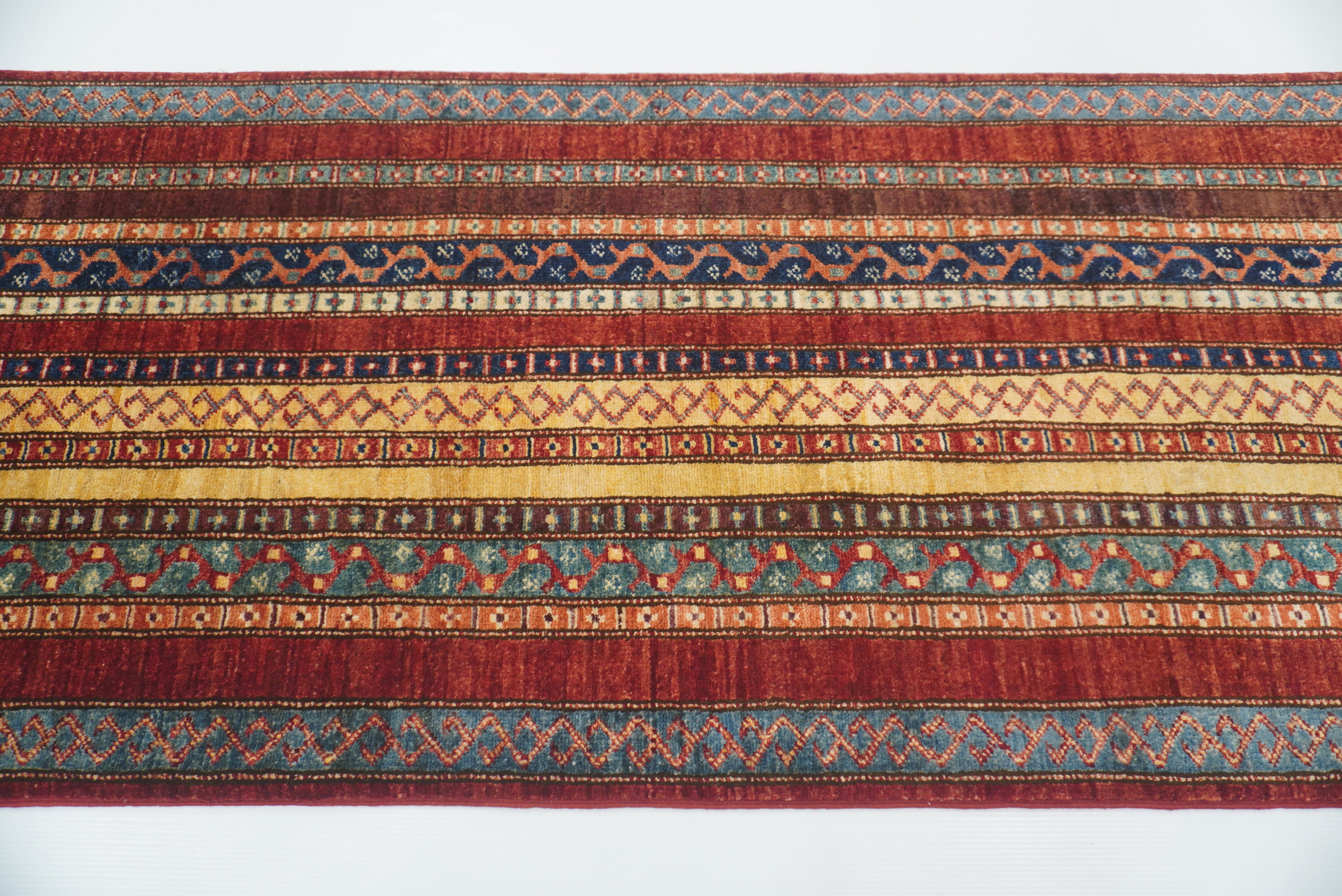 2'3"x6'6" Red Shawl Hand Knotted Wool Runner Rug - Yildiz Rugs