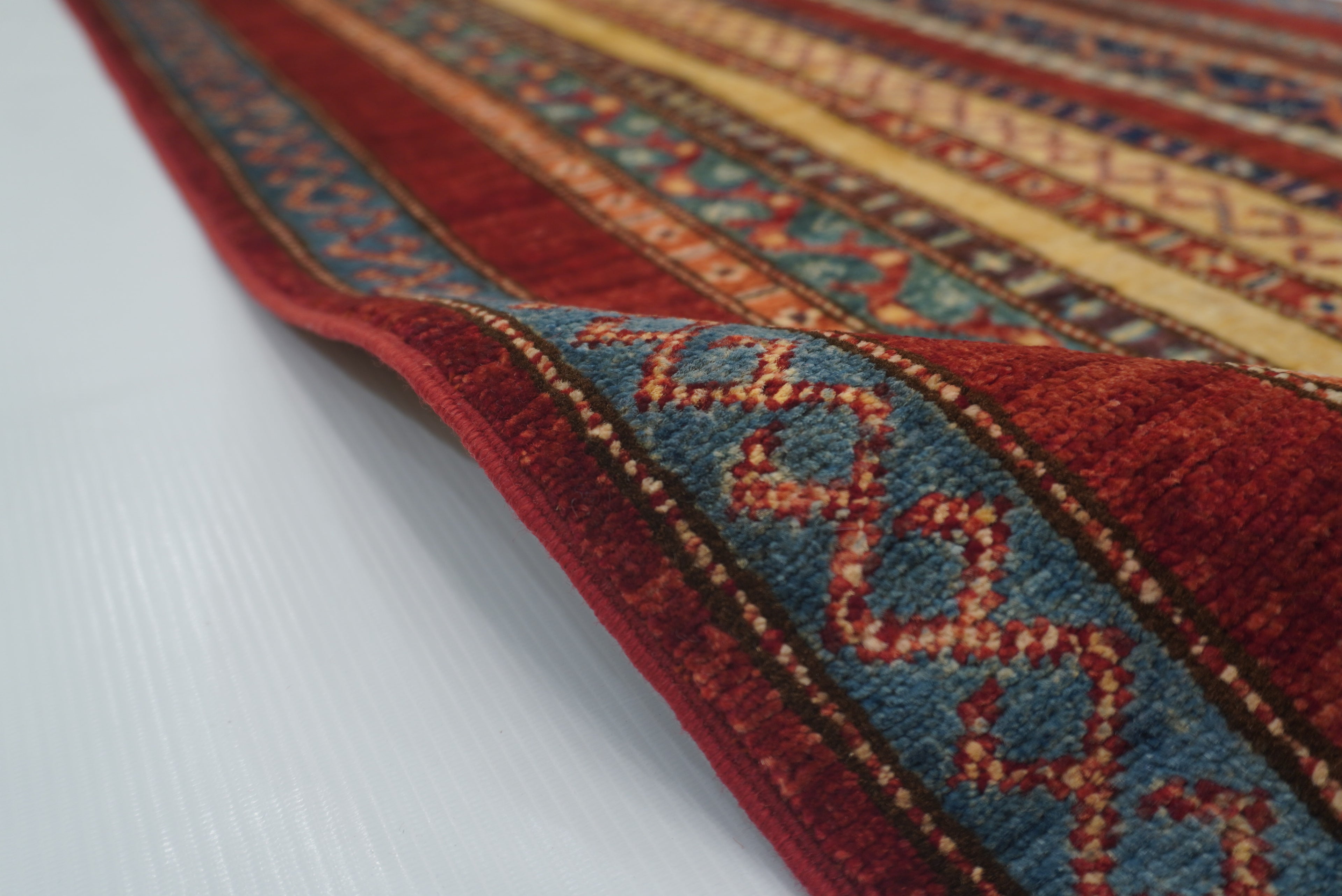 2'3"x6'6" Red Shawl Hand Knotted Wool Runner Rug - Yildiz Rugs