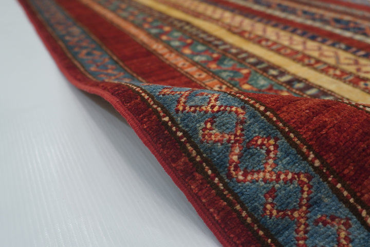 2'3"x6'6" Red Shawl Hand Knotted Wool Runner Rug - Yildiz Rugs