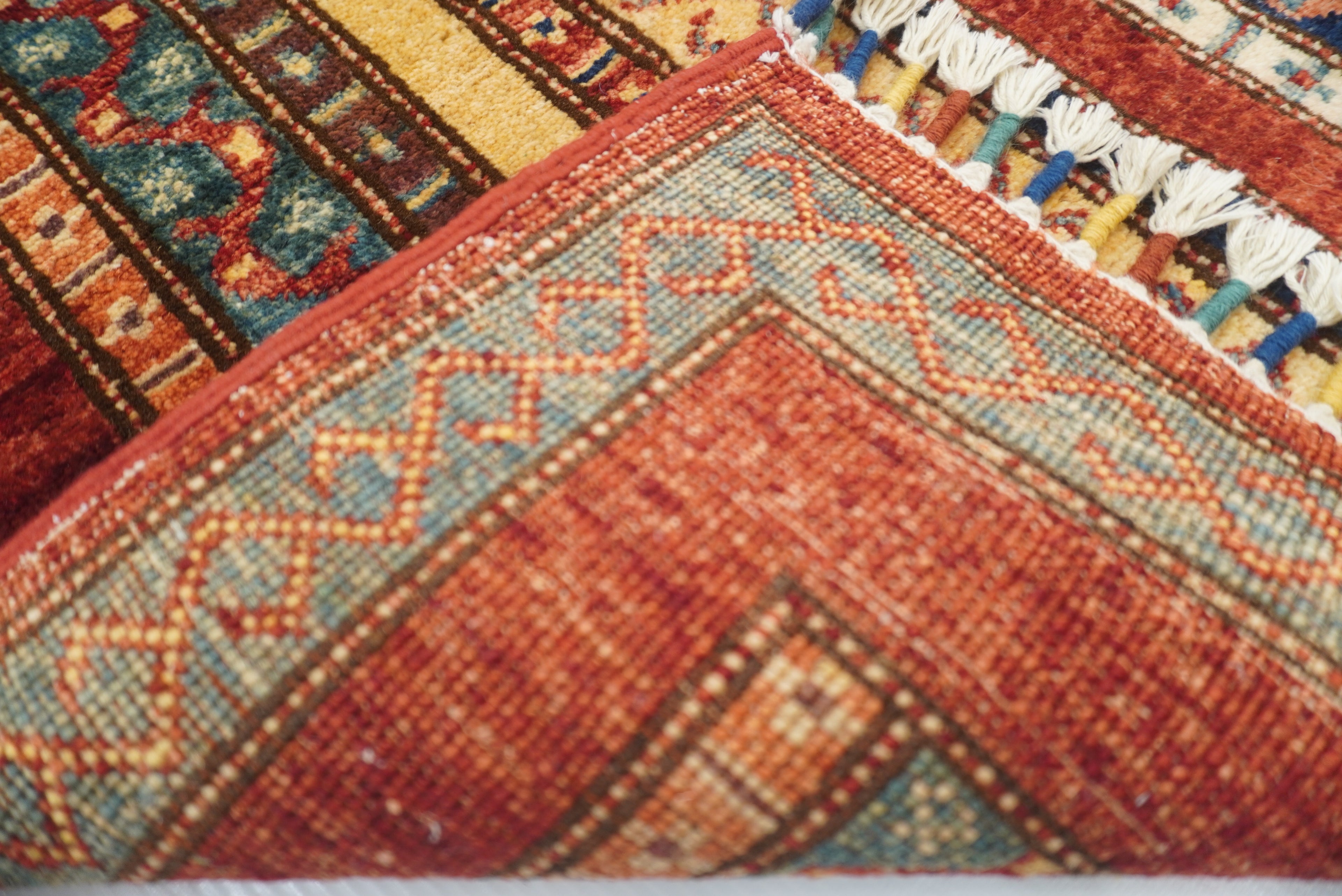 2'3"x6'6" Red Shawl Hand Knotted Wool Runner Rug - Yildiz Rugs