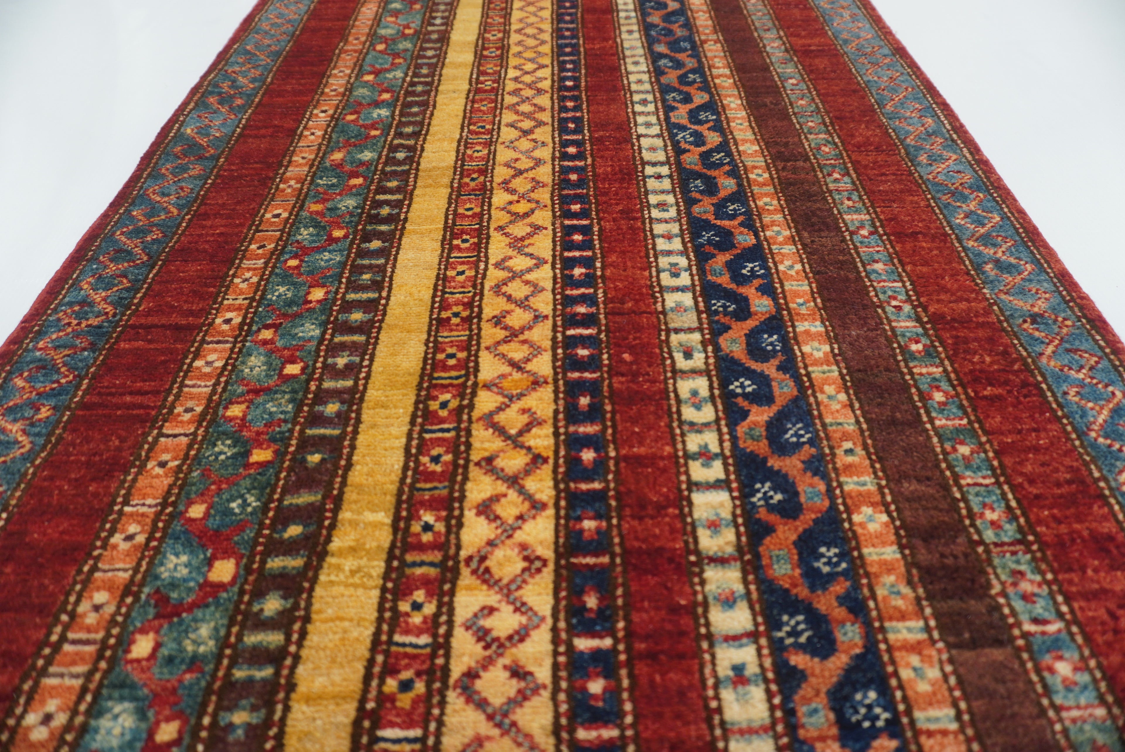 2'3"x6'6" Red Shawl Hand Knotted Wool Runner Rug - Yildiz Rugs