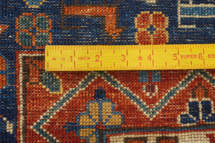 9x11 Red Blue Afghan Nomad Qashqai Hand knotted Tribal Gabbeh Rug