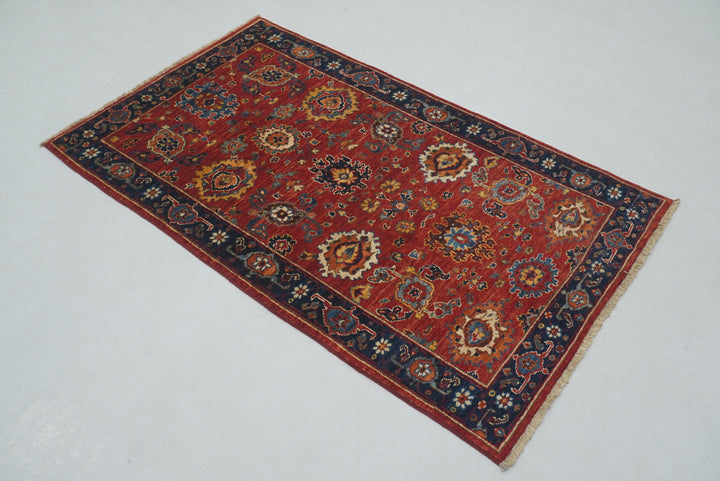 3x5 Red Bidjar Afghan Hand knotted Oriental Rug