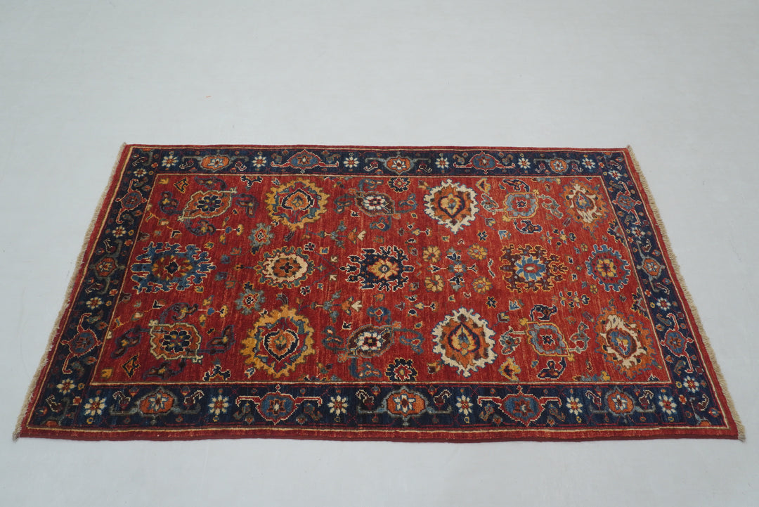 3x5 Red Bidjar Afghan Hand knotted Oriental Rug