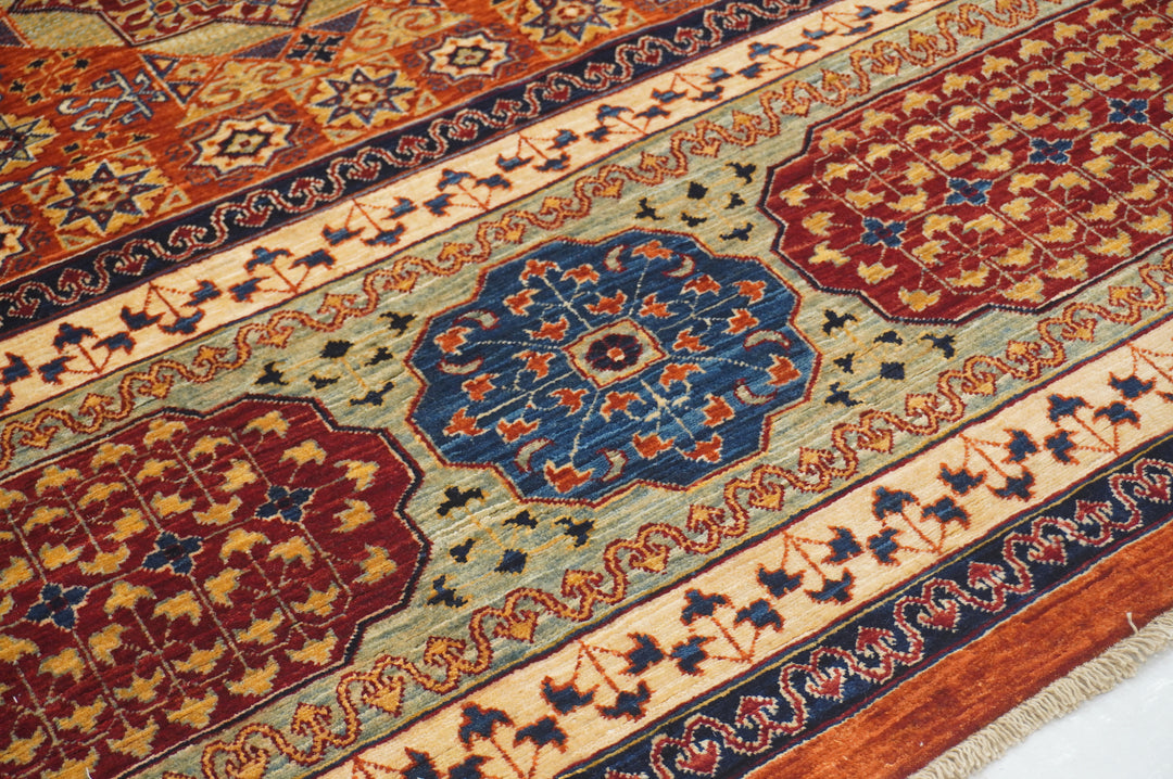 11x11 Orange Mamluk Hand knotted Turkish Square Rug - Yildiz Rugs