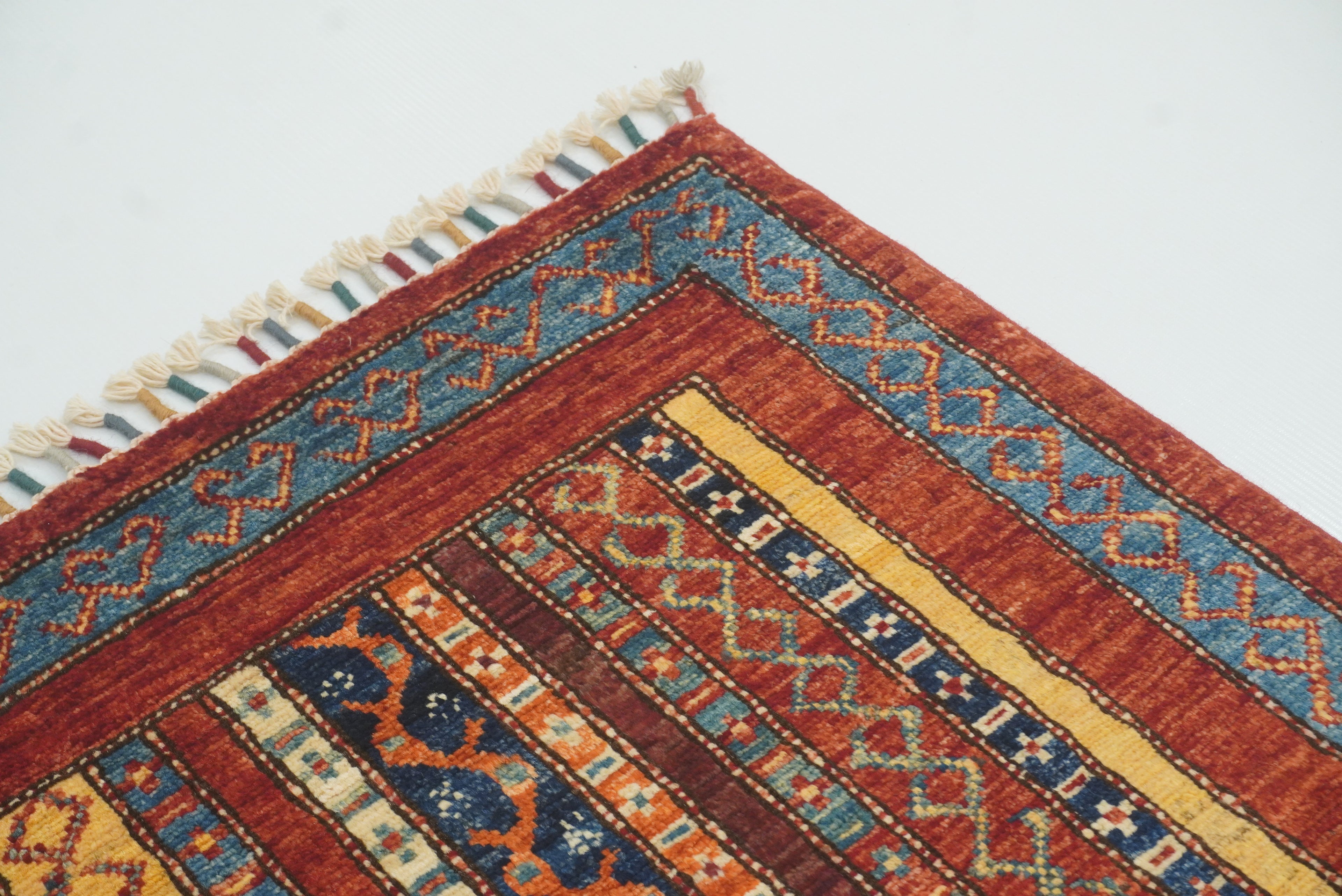 3x4 Red Turkish Style Hand knotted Wool Rug - Yildiz Rugs