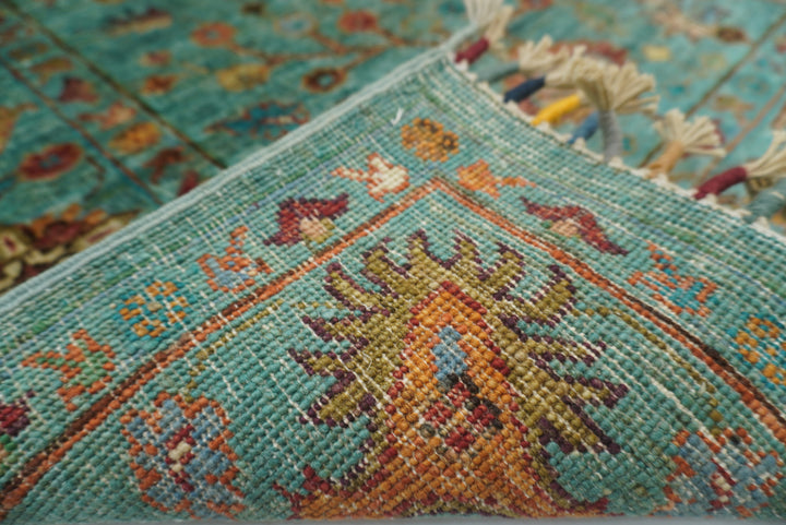 3x4 Turquoise Blue Waziri Afghan Hand knotted Oriental rug - Yildiz Rugs