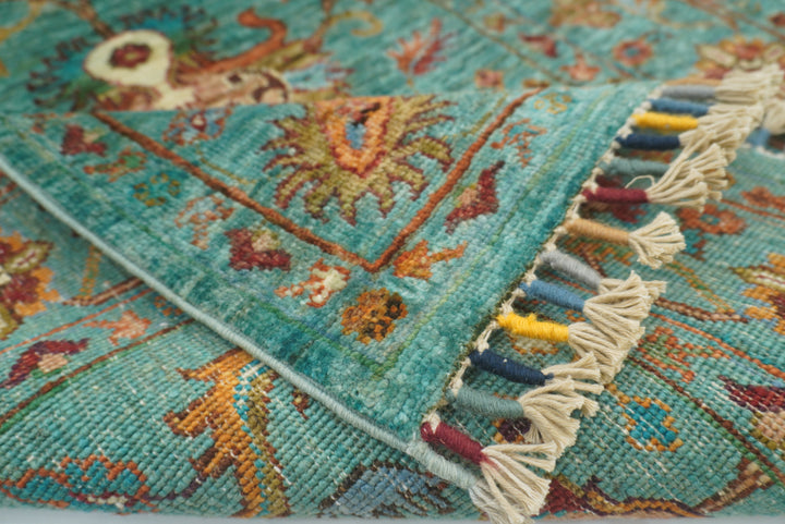 3x4 Turquoise Blue Waziri Afghan Hand knotted Oriental rug - Yildiz Rugs