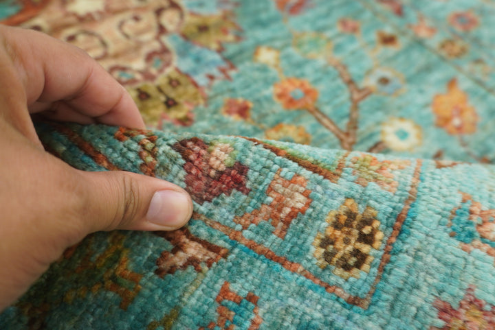3x4 Turquoise Blue Waziri Afghan Hand knotted Oriental rug - Yildiz Rugs