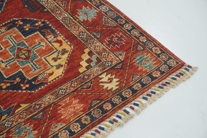3x4 Red Ersari Hand Knotted Afghan Oriental Rug - Yildiz Rugs
