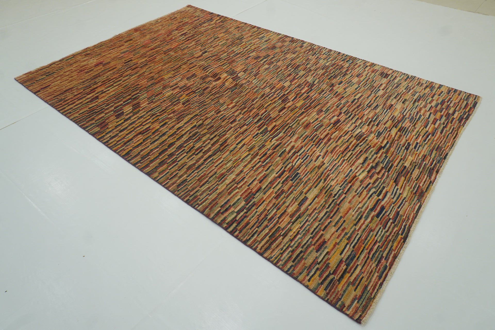 6x9 Gabbeh Multicolor Afghan Hand knotted Wool Rug - Yildiz Rugs