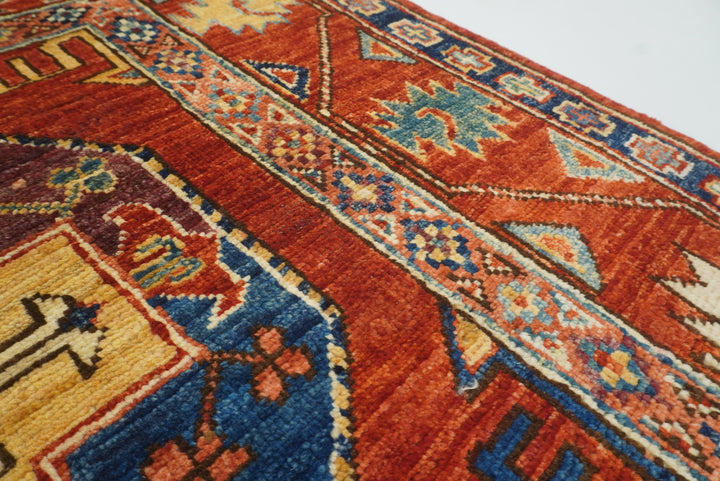 3x4 Red Ersari Hand Knotted Afghan Oriental Rug - Yildiz Rugs