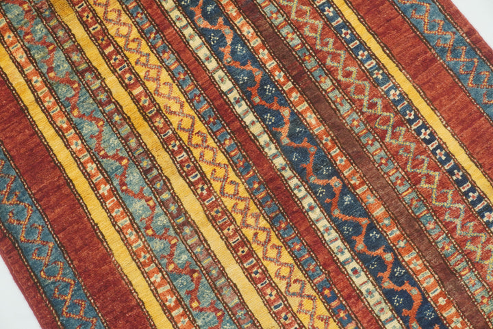 3x4 Red Turkish Style Hand knotted Wool Rug - Yildiz Rugs