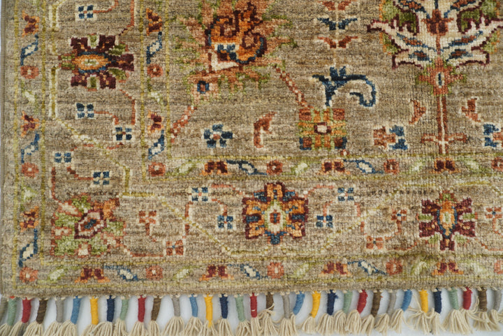 3x4 Brown Waziri Afghan Hand knotted Oriental Rug - Yildiz Rugs